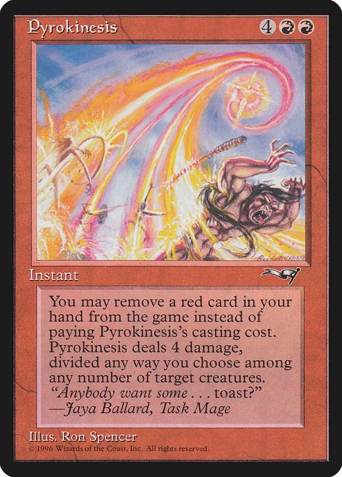 Pyrokinesis Uncommon Alliances Magic: The Gathering HP