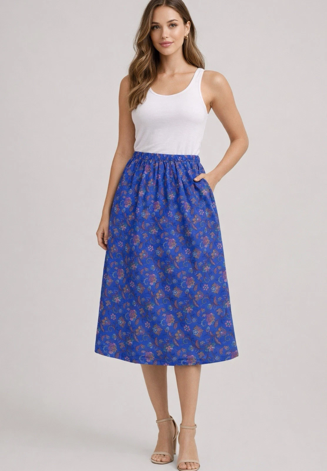 Vintage Bondbrook Women’s Size 8 Blue Skirt