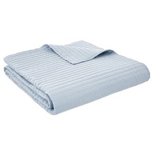 Bianca Quilted Lines Bedspread 220 x 230cm Blue
