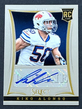 2013 PANINI SELECT AUTO KIKO ALONSO SIGNED AUTOGRAPH ROOKIE CARD RC /499. rookie card picture