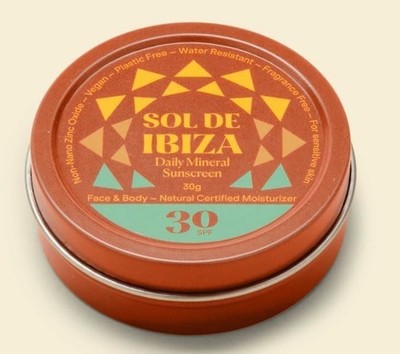 Sol De Ibiza Mini Dose Face & Body Mineral Sunscreen SPF30 - 30g