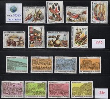 WC1_33345 BELGIAN COL.:RWANDA. Lot of colorful 1979-80 sets. MLH-MVLH