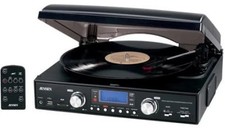 JENSEN JTA-460 3-Speed Stereo Turntable with MP3 Encoding System