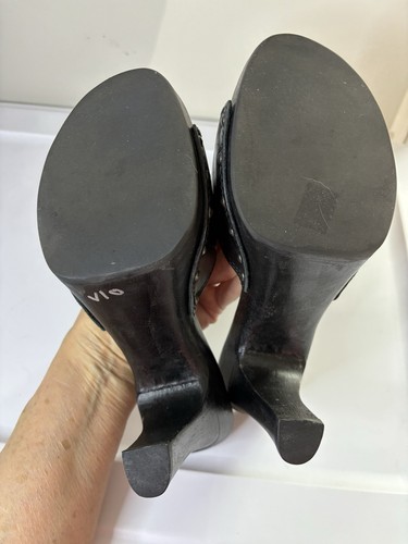 Tacones deslizables de madera negros NOMI DE COLECCIÓN 7M Y2K años 90 Brasil - Imagen 5 de 5
