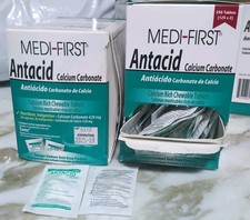 Two 2 Medi-First Antacid Tablet 250 Count Dispenser Box Heartburn Chewable Buy