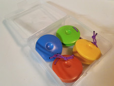 Kindermusik Castanets Set of 4, colorful, EXC,