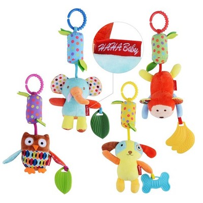 HAHA Baby Toys for 0 3 6 9 to 12 Months, Soft Hanging Set of 4pcs, Multicolor 
