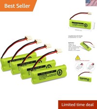 Pack of 4 Vtech Cordless Phone Batteries - 600mAh NiMH Replacement Battery