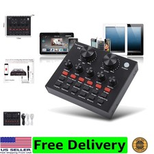 V8 Karaoke Recording  Broadcast Audio Mixer - USB External Sound Card for Li...
