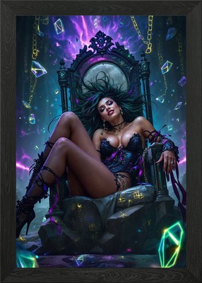 Dark Fantasy Queen #2 Gerahmtes Wandbild Poster Druck Bild
