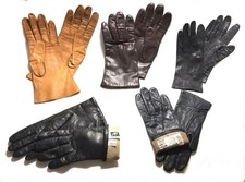 REDUCED  5 pair of VINTAGE LEATHER GLOVES Ladies/Women's size Medium