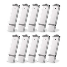 KEXIN 16 GB Flash Drive 10 Pack 16GB Thumb Drive Multipack Silver Jump Drives
