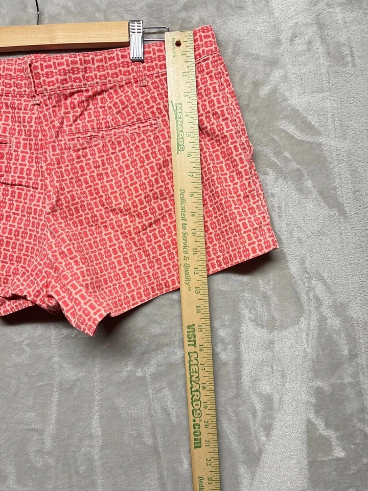 Pantalones Cortos de Verano Gap de Tiro Medio para Mujer Talla XL Rojo Geométrico Calce Clásico Cremallera Bolsillos Mosca Foto 3 de 4