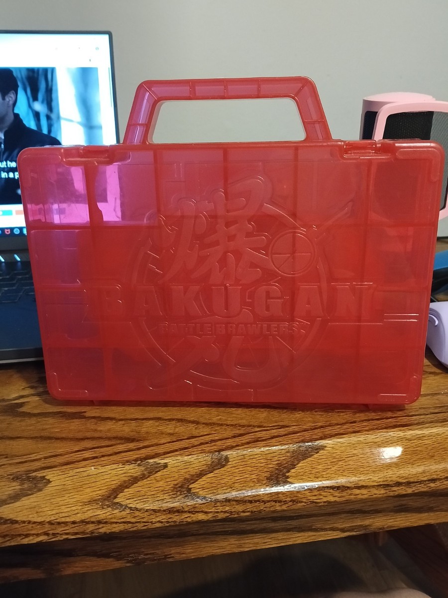 Bakugan Battle Brawlers Red Plastic Carrying Case Holds 24 Bakugan