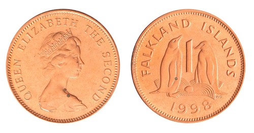 Falkland Islands 1 Penny, 1998-1999, KM #2a, XF-Extremely Fine
