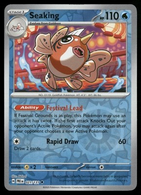 Seaking 021/131 SV: Prismatic Evolutions Reverse Holo Pokemon TCG