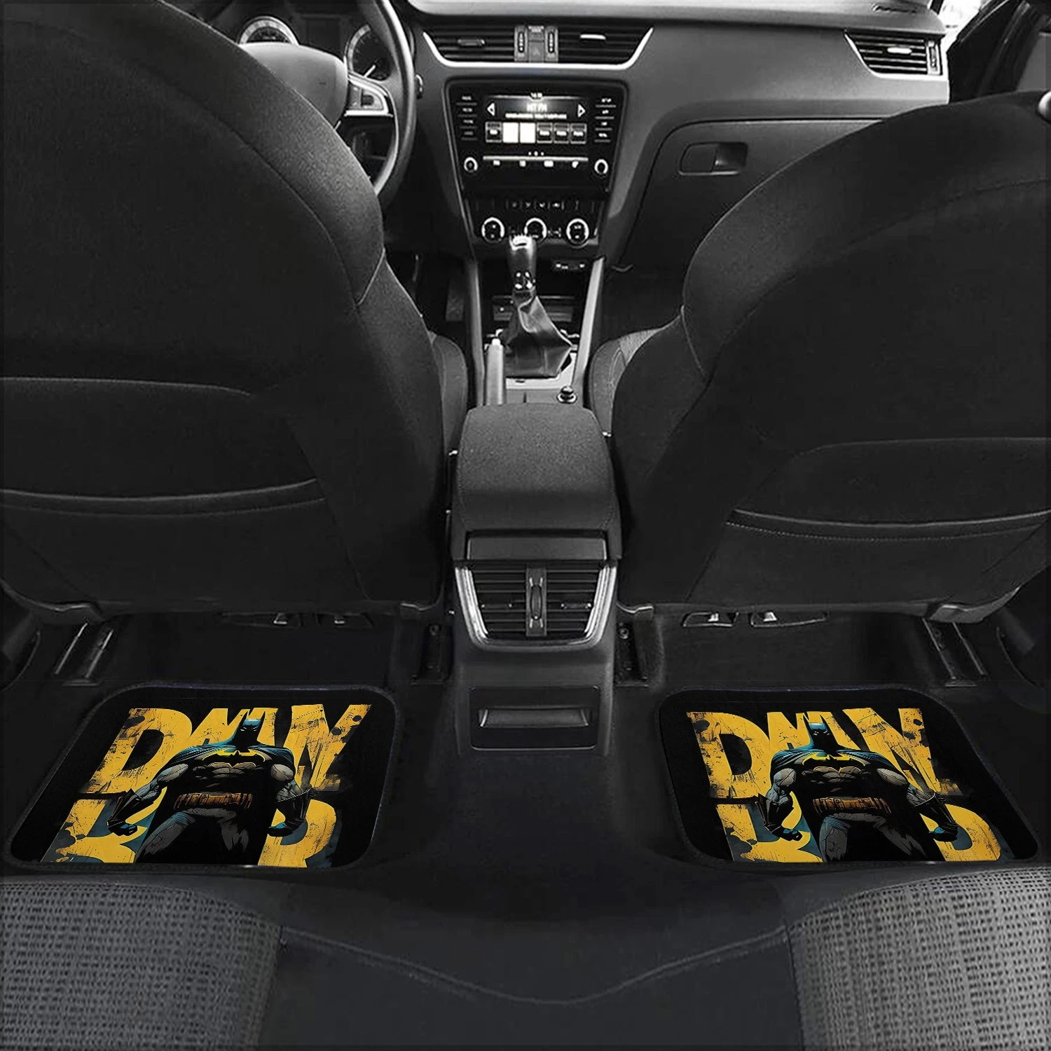 Batman Car Floor Mats - DC Comics Dark Knight Auto Accessories for Superhero Fans