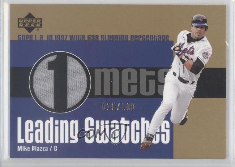 2003 Upper Deck Leading Swatches Gold 28/100 Mike Piazza #LS-mp1 HOF 0e5