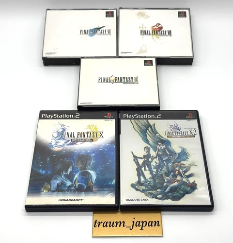 Final Fantasy VII VIII IX X X-2 International Set FF 7 8 9 10 Lot 5 PS1 PS2