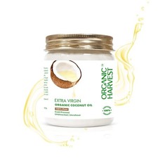 Huile de coco extra vierge pressée à froid Bio Harvest | pour cheveux et peau...