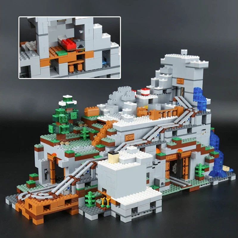 New "The Mountain Cave" MOC Brick Set, Mine Craft 2,932 Unbranded Bricks w/o Box - Image 4 of 4