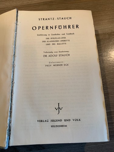 Opernführer, Strantz-Stauch, 1950, Buch - Bild 5 von 7