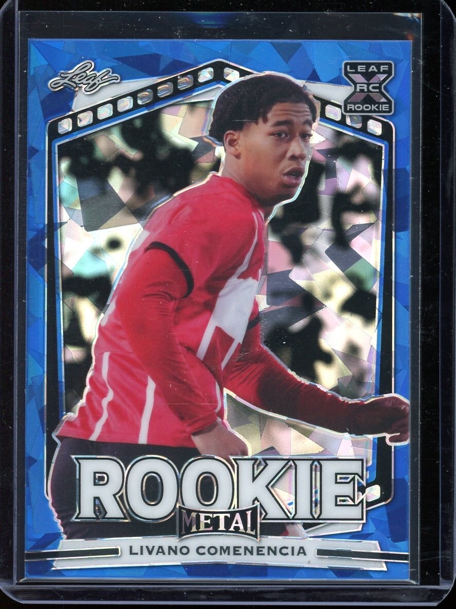 2022 Leaf Metal Soccer Blue Crystal Livano Comenencia Rc #MS-11 (1