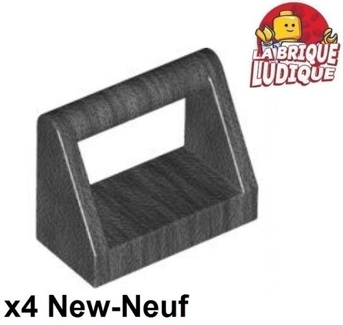 Lego 4x Tile Modified 1x2 dossier poignée bar handle gris pearl dark gray 2432 - 第 1/1 張圖片
