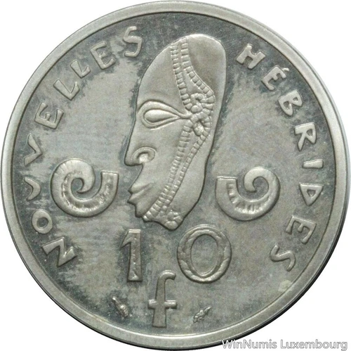 FF0155 Rare New Hebrides 10 Franc Piefort 1979 Silver 250ex NGC PF68 UltraCameo