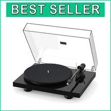 Audiophile-Grade Turntable in High Gloss Black with Sumiko Rainier Cartridge