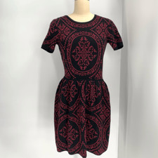 ROMEO JULIET red floral sweater dress sz s womens