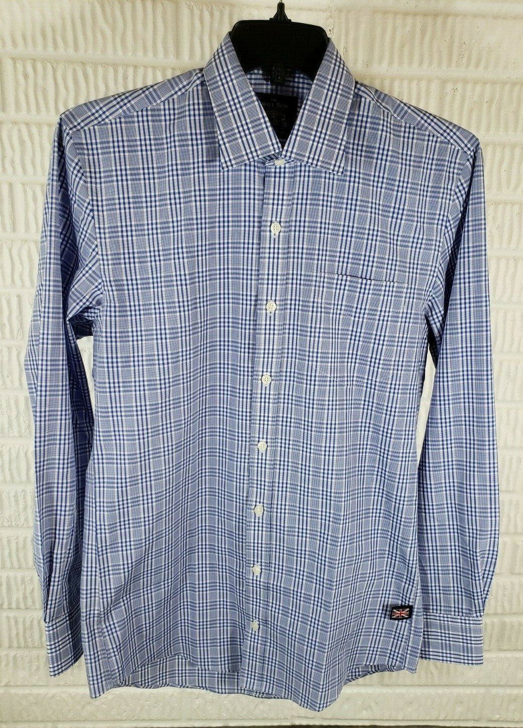 FILA Camicia da uomo blu a quadretti The Saville Row Co. taglia M 15 15 1 2 34 35