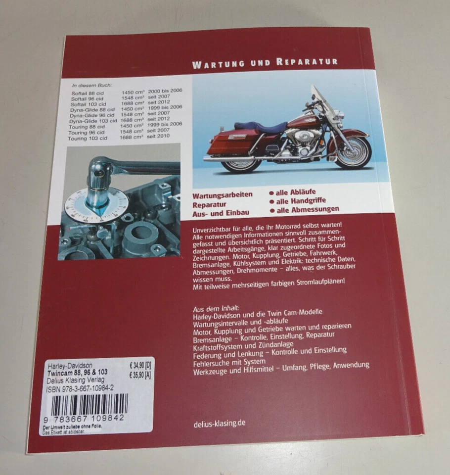 Manuale Riparazione Harley-Davidson Doppio Cam 88, 96 & 103, Softail, Dyna-Glide - Immagine 2 di 2