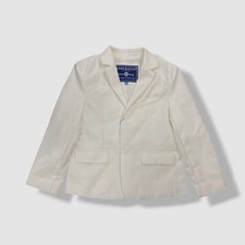 Andy  Evan Kid's Boy's White Long Sleeve Two-Button Front Suit Jacket Size 7
