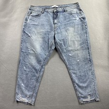 Kancan Jeans Womens 3XL Blue Denim Pants Skinny Fit Estilo Acid Wash Distressed
