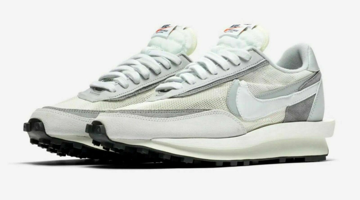 Sacai X Nike LDWaffle Wolf Grey Trainers Sneakers Shoes New Sacai X Nike LDWaffle Wolf Grey Trainers Sneakers Shoes New