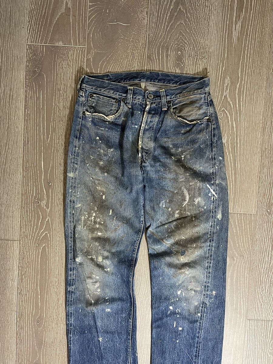 Vintage Levis 501 XX 1950's big E Button Fly Redline Selvedge Back Rivets 30x30 Vintage Levis 501 XX 1950's big E Button Fly Redline Selvedge Back Rivets 30x30