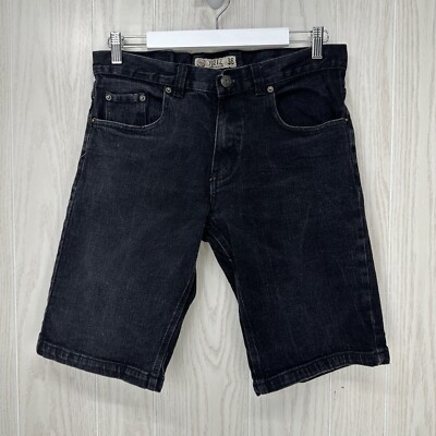 Noiz Premium Jeans Denim Shorts Mens Size 36 (Actual 33) Black Bermuda