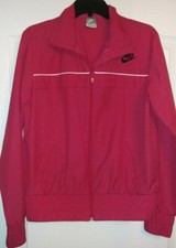 WOMENS NIKE Y2K PINK ZIP SPORT JACKET SIZE LARGE 12/14 90's MINT