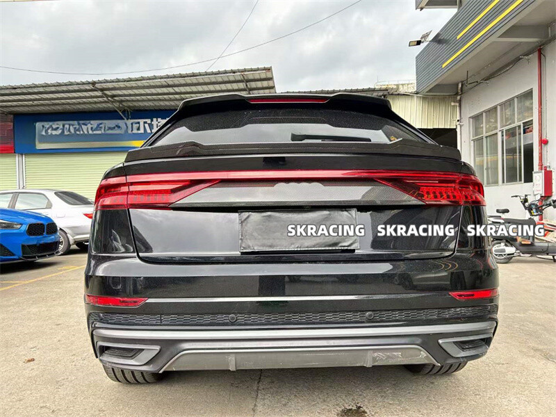Real Carbon Fiber Rear Trunk Lid Spoiler Wing For Audi RSQ8 2020-2024 ...