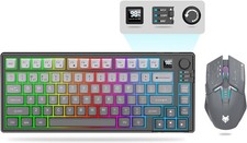 75 ％ Wireless Gaming Keyboard and Mouse Combo, Mechanical Keyboard + 3D 1600D