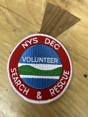 NYS DEC Red Search And Rescue Volunteer Patches Multi Colored