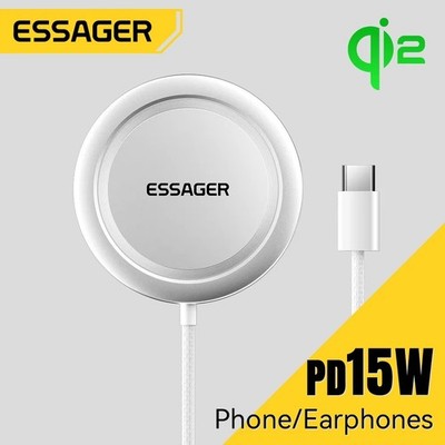Essager 15W Magnetic Qi2 Wireless Charger for iPhone 17 For MagSafe Wireless Pad