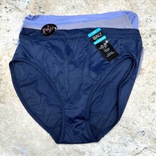 3X Bali Smoothing Hi-Cut Panties Womens 2XL/9 No Panty Lines Soft Silky Comfort