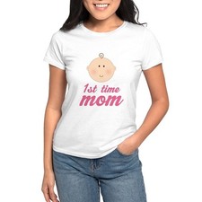 CafePress Cute First Time Mom Women's T Shirt Women's T-Shirt 462651851