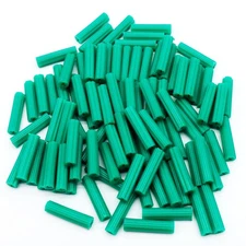 TUBULAR PLASTIC EXPANDING ANCHOR 1/4" X 1", GREEN, #10-12 SCREW, 1/4" DRILL, 100