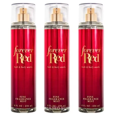Bath & and Body Works FOREVER RED Fine Fragrance Mist Spray 8 oz NEW (3 pack)