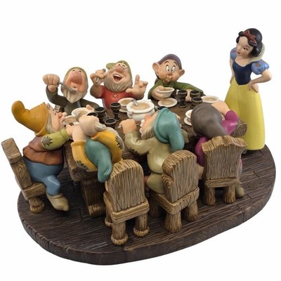 DEFECTIVE WDCC WALT DISNEY CLASSICS SOUPS ON SNOW WHITE 7 DWARFS FOR SHA G3D