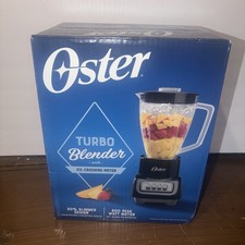 Licuadora Oster® Turbo, licuadora de alimentos con motor trituradora de hielo de 800 vatios, negra nueva/sellada