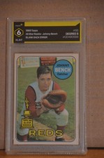 1969 Johnny Bench R/C allstar blank back error card grade 6